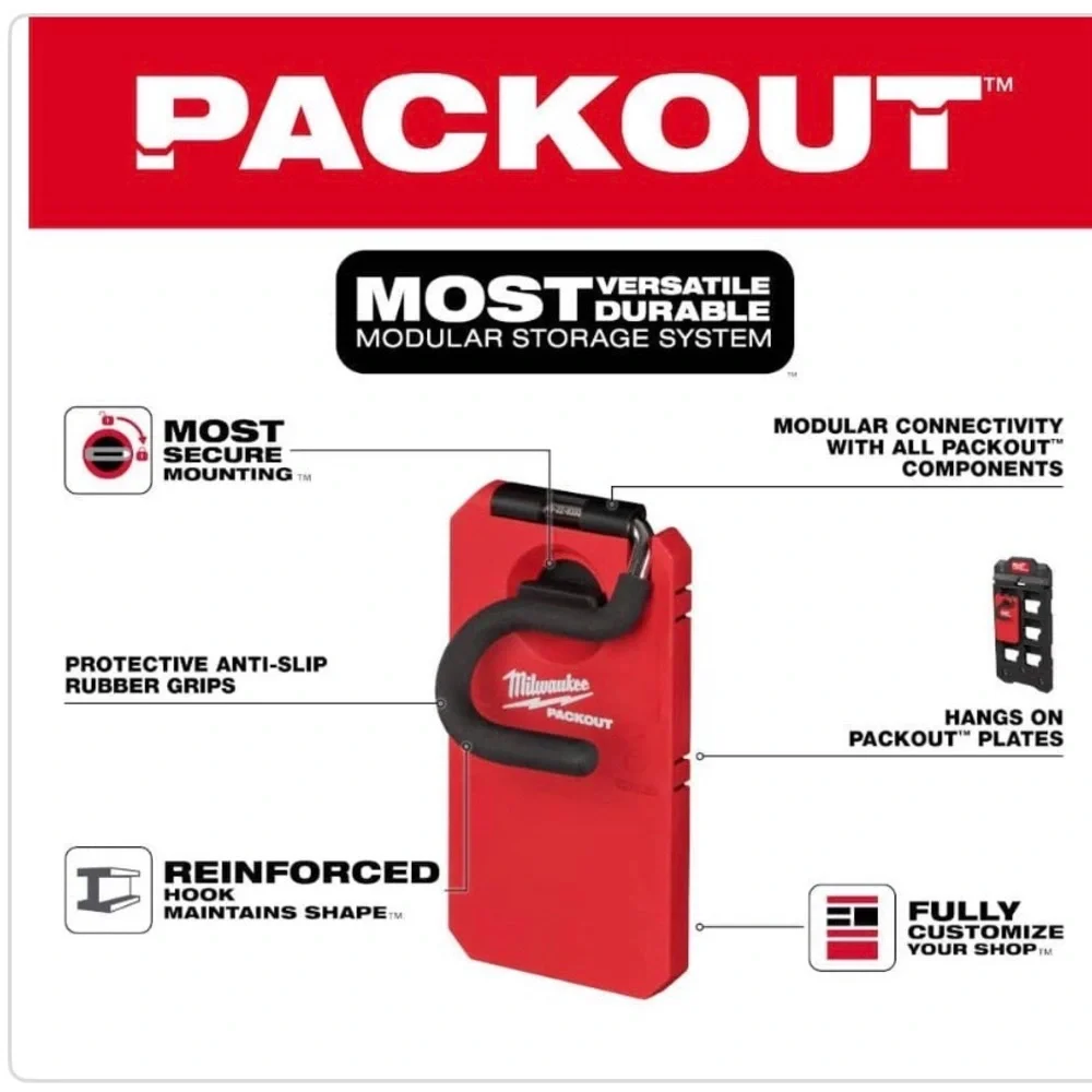 Milwuakee Packout Red Large S Hook